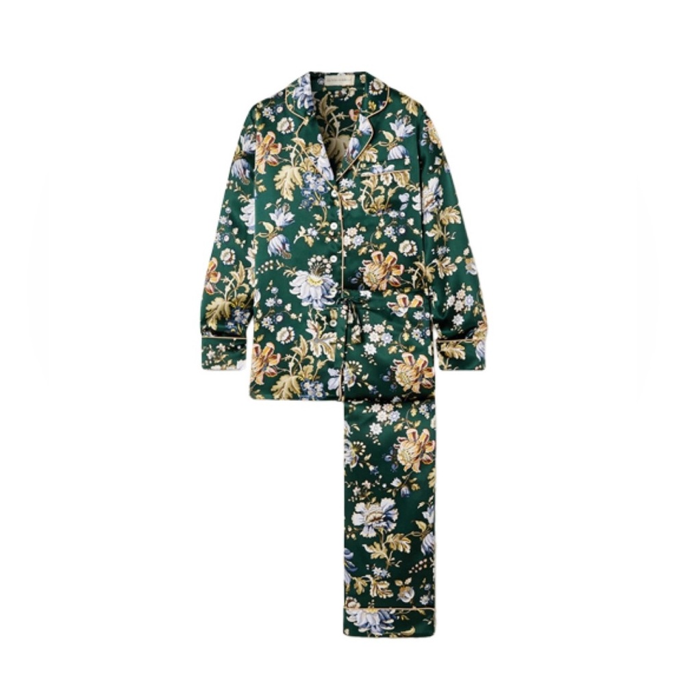 Olivia von Halle Silk Pajama Set New Without Tags